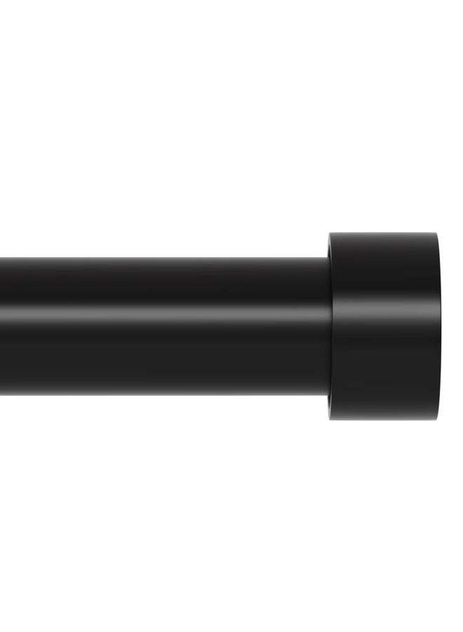 ATUHOLA Black Curtain Rod 84 inch, Heavy Duty Curtain Rods for Windows Adjustable, 1 inch Metal Drapery Rods with End Cap Finials, Modern Drapery Rods for Sliding Door, Bedroom, Living Room - Image 1