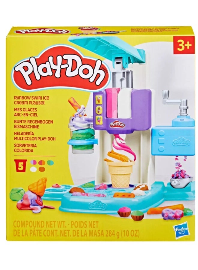 Play-Doh Rainbow Swirl Ice Cream Playset - Image 1