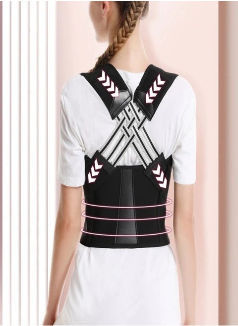 Adjustable Posture Corrector – Back Support Brace for Men and Women, Invisible Upper Back Alignment Aid