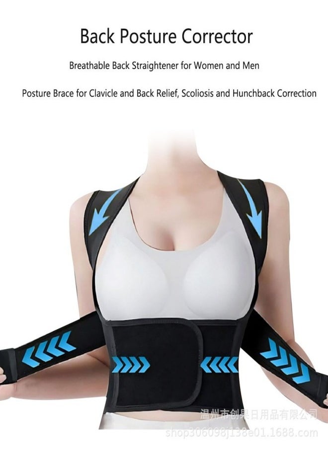 Generic - Adjustable Posture Corrector – Back Support Brace for Men and Women, Invisible Upper Back Alignment Aid - Image 1