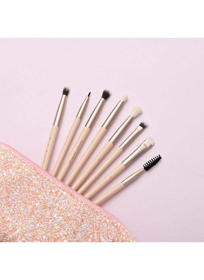 Milagro Beauty Eye Essential Makeup Brush Set, Includes Firm Blending, Eyeshadow, Eyeliner, Smudge, Large Crease, Pencil, Highlighter, Concealing, And Foundation Brushes With Sparkle Holder (Set Of 8)  - Image 4