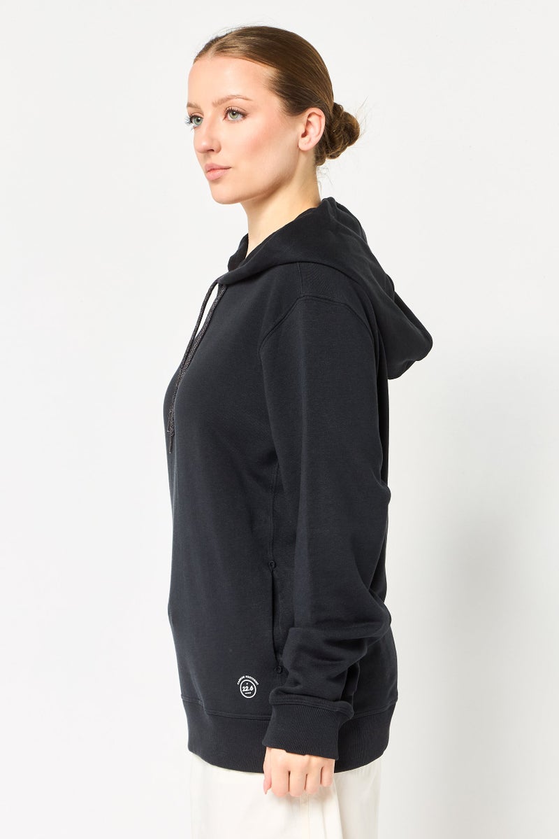 Allbirds Women Solid Long Sleeve Hoodie, Black - Image 2