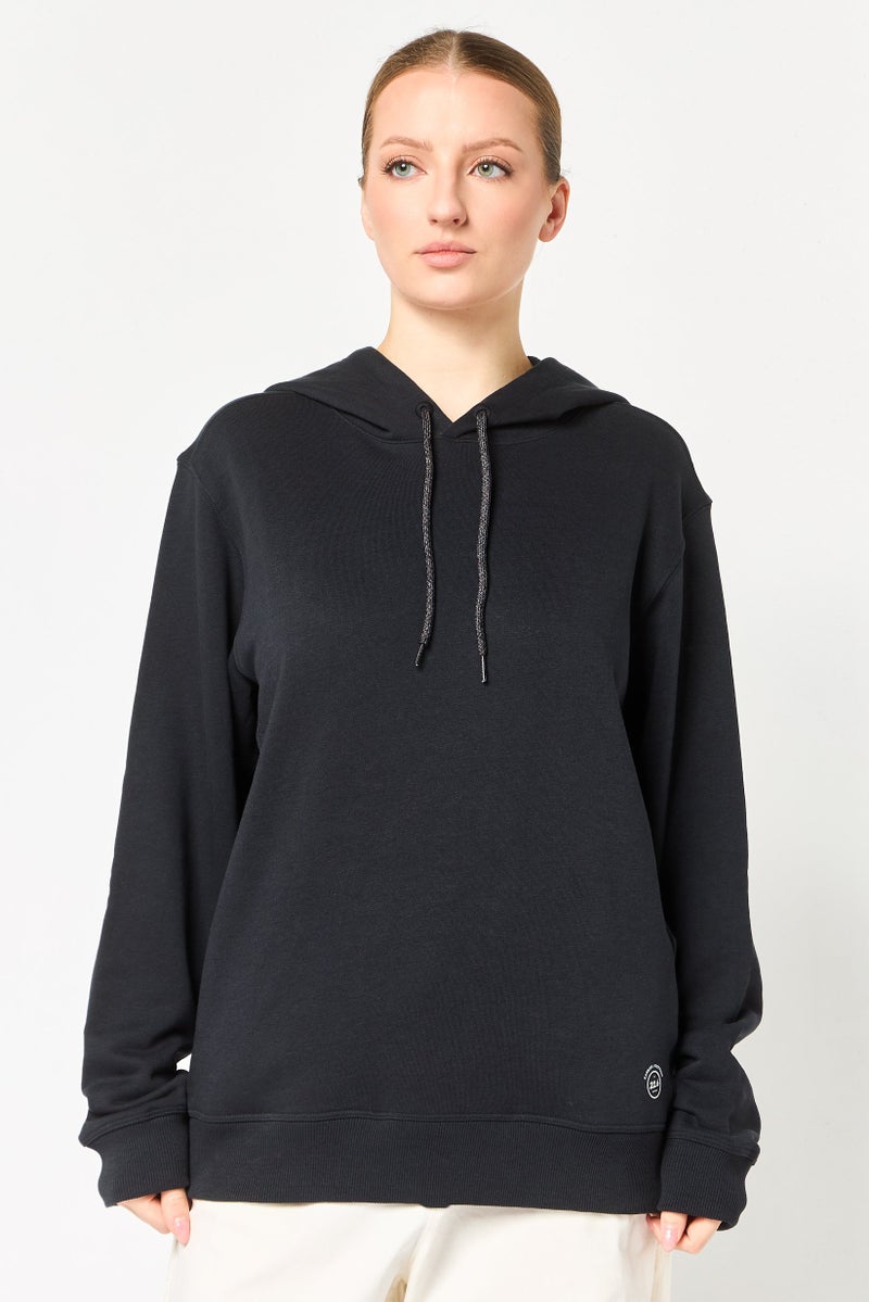 Allbirds Women Solid Long Sleeve Hoodie, Black - Image 1