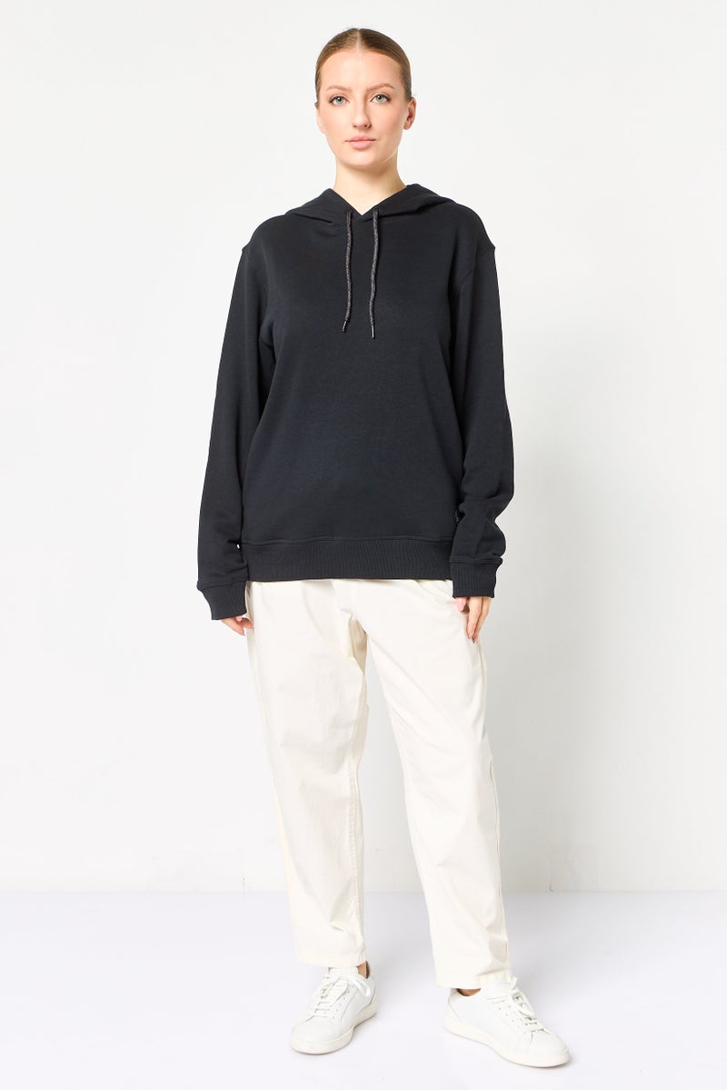 Allbirds Women Solid Long Sleeve Hoodie, Black - Image 3