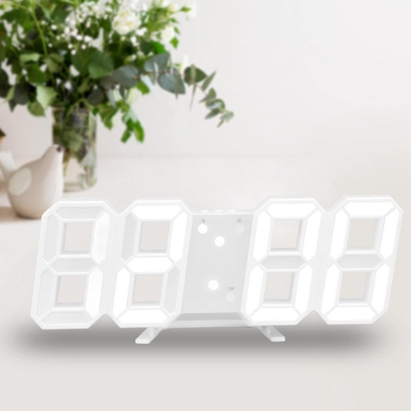 QIMIT Digital Alarm Clock Table Clock for Students Home Office Corporate with Automatic Sensor Date TemperatureBlack Plastic 14W x 8H Centimeters 1 Random - Image 4