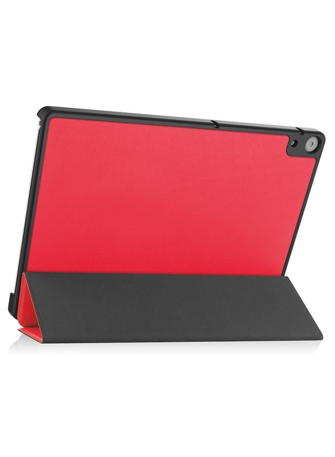 S-TOP Case For Docomo dtab D-51C Custer Texture 3-Fold Holder Leather Tablet Case - Image 4