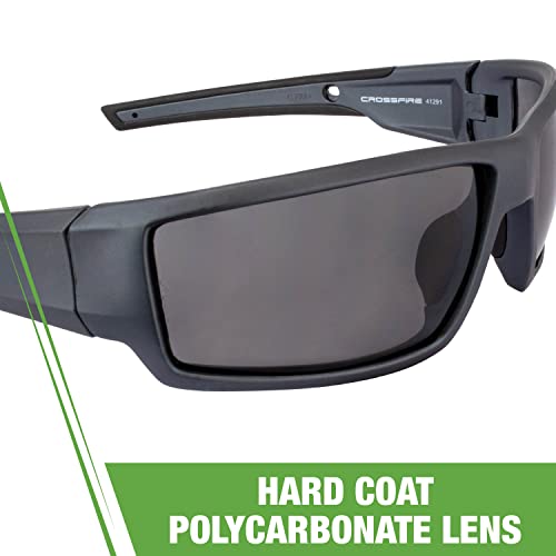 Crossfire Radians 41291 Cumulus Premium Safety Eyewear - Aluminum Gray Frame - Smoke Lens - Unisex - Image 5