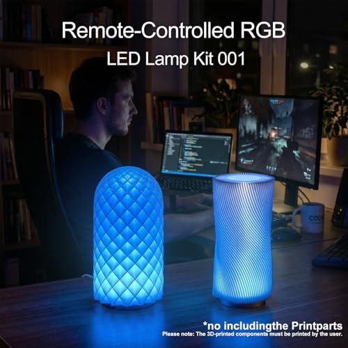 BambooSegD 1PCS Remote Control RGB LED Lamp Kit 001 for Bambu Lab H2C/X1/P2S/A1 Multicolor RGB Makerworld for Anycubic Makeronline 3D Printer Light DIY Hardware Model Parts USB - Image 2
