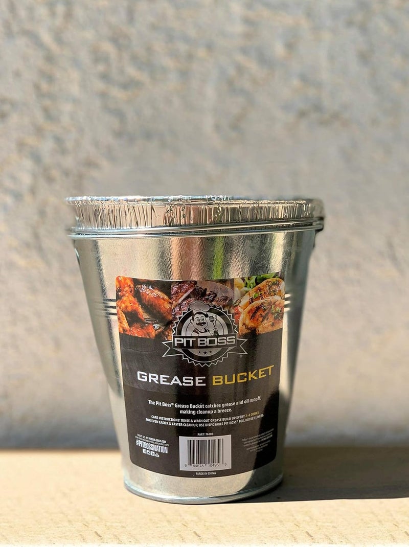 Fig & Leaf (15 Pack) Grease Bucket Liner Compatible with Pit Boss Grills 67292 Foil, Oklahoma Joe's 9518545P06, Rec Tec Large Bucket & Other Grill Bucket Accessories l 6.3” x 6.0” l Disposable Aluminum - Image 4