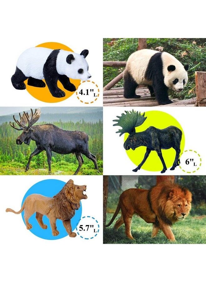 Mini Tudou - Safari Animal Toys Figures 12 Pcs Realistic Jumbo Wild Jungle Animals Figurines Large African Zoo Animal Playset With Lionelephantgiraffe Plastic Animal Learning Toys For Kids Toddlers Boys - Image 1