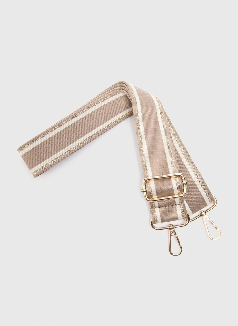 Matalan Taupe Stripe Bag Strap