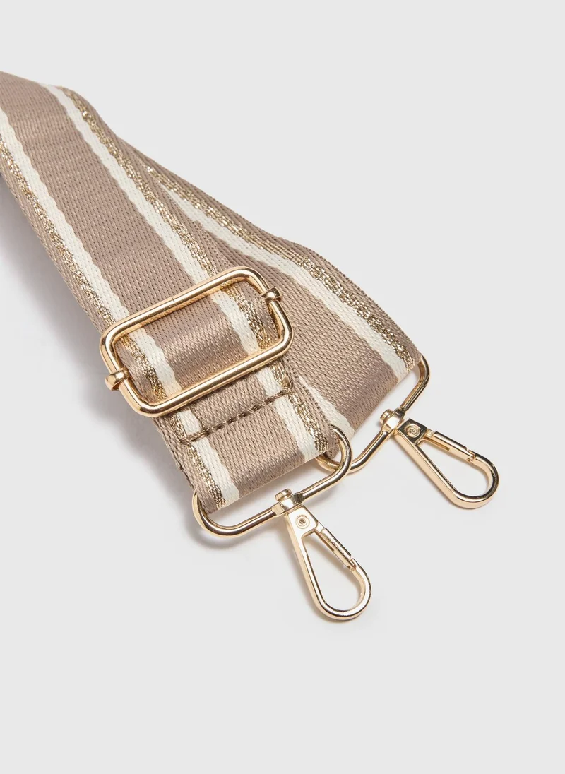 Matalan Taupe Stripe Bag Strap