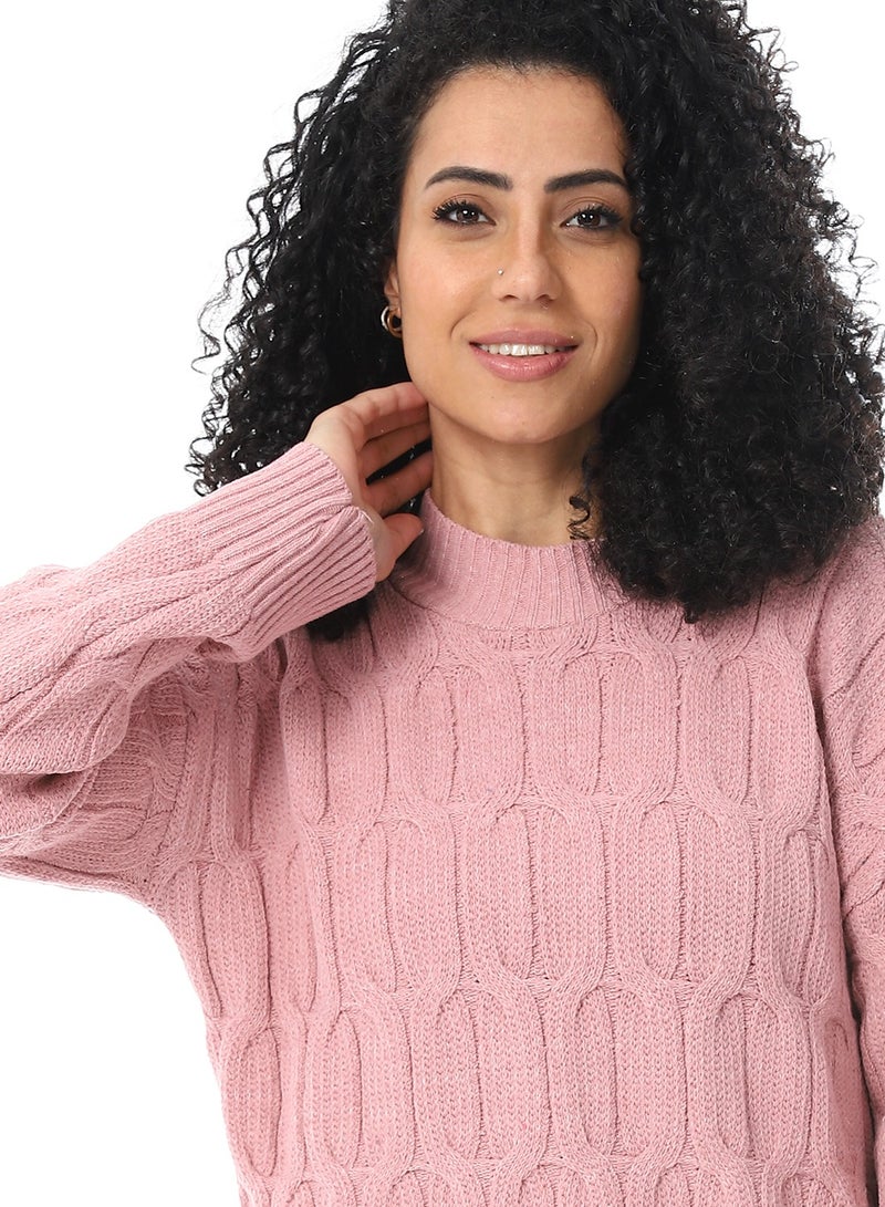 سيزار بلوفر صوف حريمي سادة  مزود بتصميمات متعددة  - Image 5