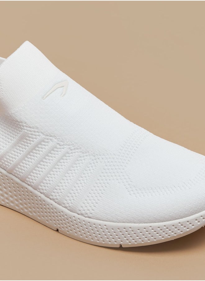 Dash - Men Textured Slip-On Sports Shoes with Pull Tabs - Image 1