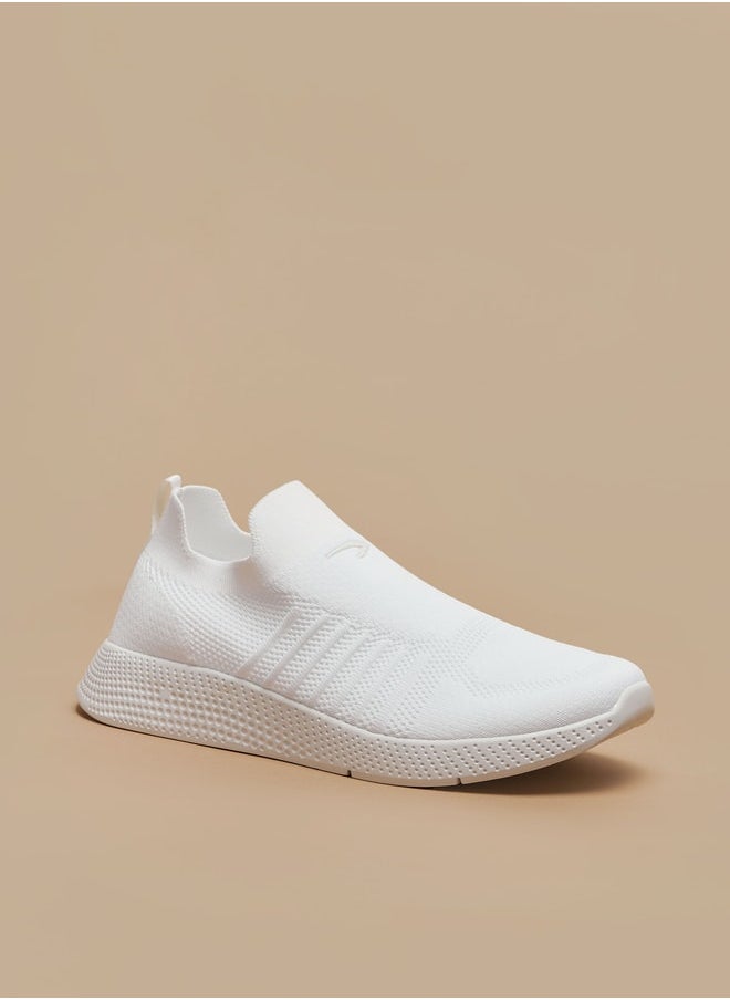 Dash - Men Textured Slip-On Sports Shoes with Pull Tabs - Image 1