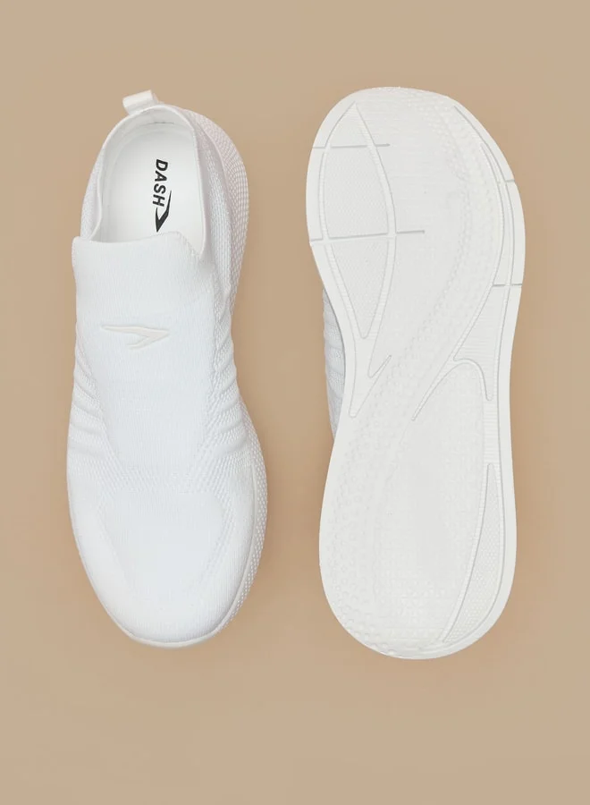 داش Men Textured Slip-On Sports Shoes with Pull Tabs