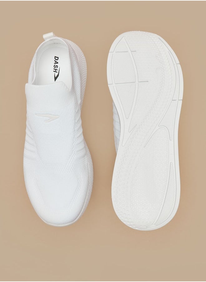 Dash - Men Textured Slip-On Sports Shoes with Pull Tabs - Image 1