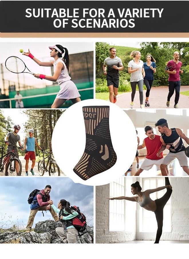 Y&D - 1PC Ankle Brace Support, Arch Best Compression Sleeve Socks for Plantar Fasciitis, Sprained Ankle, Achilles Tendon, Pain Relief, Recovery, Sports-L - Image 1