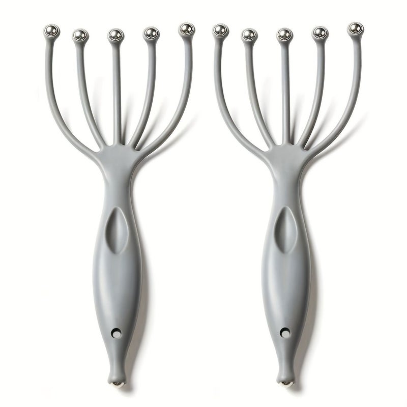 Blue Black Scalp Massager Hand Held Portable Head Massager For Women Spa Relaxation Stress Relief Home Office Travel Use Wet Dry 2 Pack - Image 1