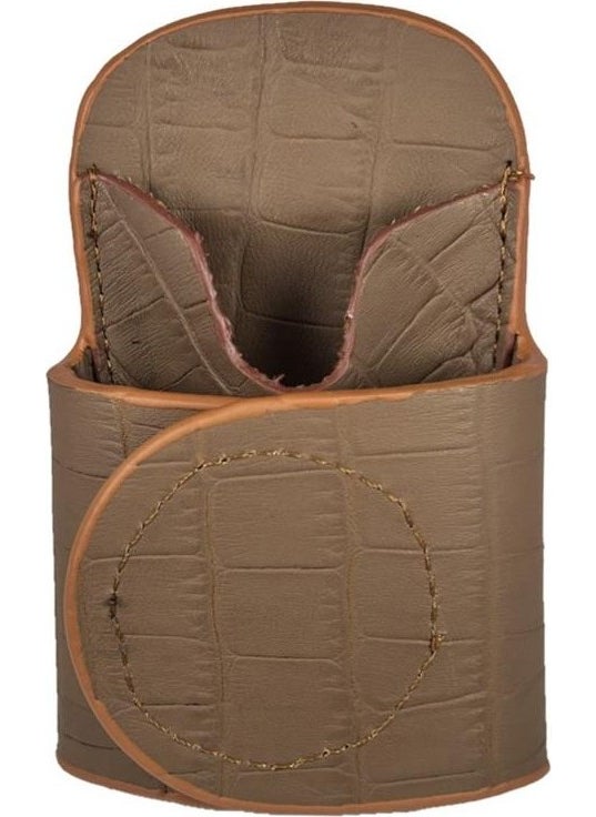 Çanta Yurdu - Genuine Leather Stethoscope Holder Organizer Holder Crocodile Tan - Image 1