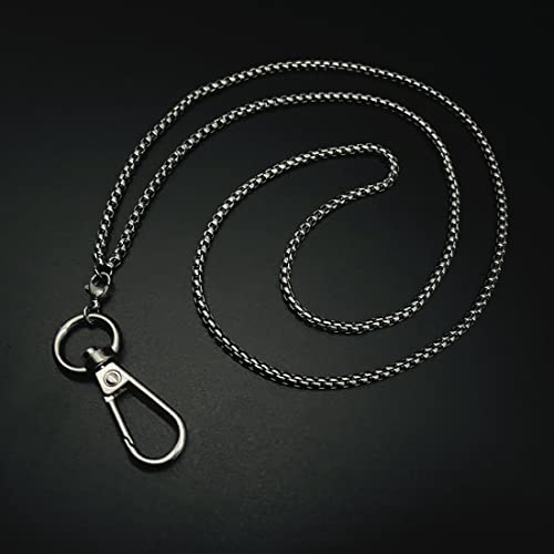 Sopopal Lanyards for ID Badges Silver Chain Lanyard for Keys Stainless Steel Necklace ID Card Badge Holder - Image 5