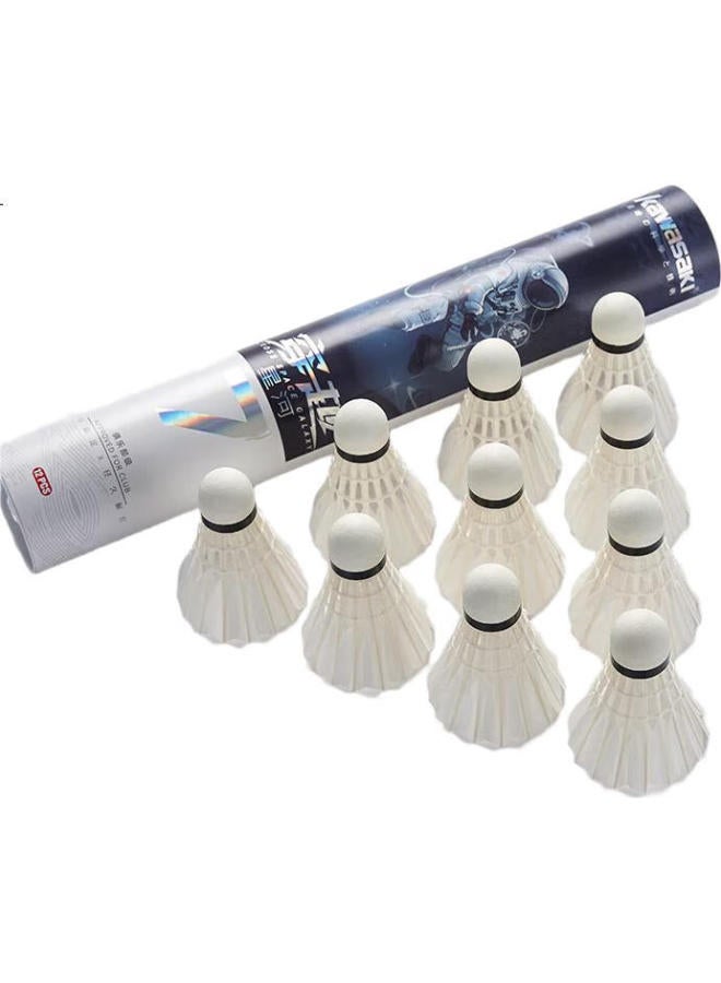 Kawasaki Badminton Durable Training Shuttlecocks, Competition Grade, Stable Flight, Xinghe 7, Pack Of 10 - Image 1
