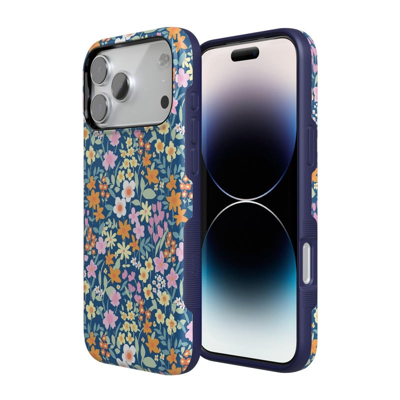 Casely iPhone 17 Pro Case | Full Bloom | Navy Floral | Bold Protective Design | Compatible with MagSafe - Image 2