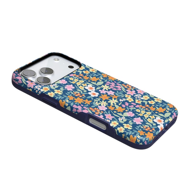Casely iPhone 17 Pro Case | Full Bloom | Navy Floral | Bold Protective Design | Compatible with MagSafe - Image 3