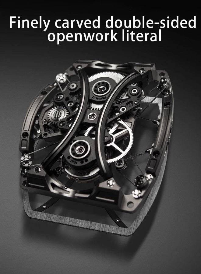 KIMSDUN Men's fashionable watches, barrel-shaped watches, unique and stylish watches, suitable for wearing in various occasions - Image 3