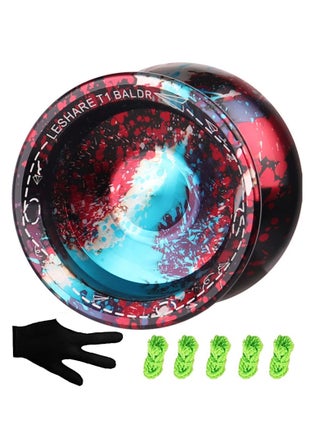 Ball Bearing High-Precision Professional Unresponsive Yoyo, Aluminum Yo-Yo for Kids Adults with 1 Glove and 5 Yoyo Strings (Mixed Color Red) - pzsku/Z1A81C19F8EB98E3D193EZ/45/_/1700045990/88e50a88-8f90-486d-8088-7c6ac2107bb4