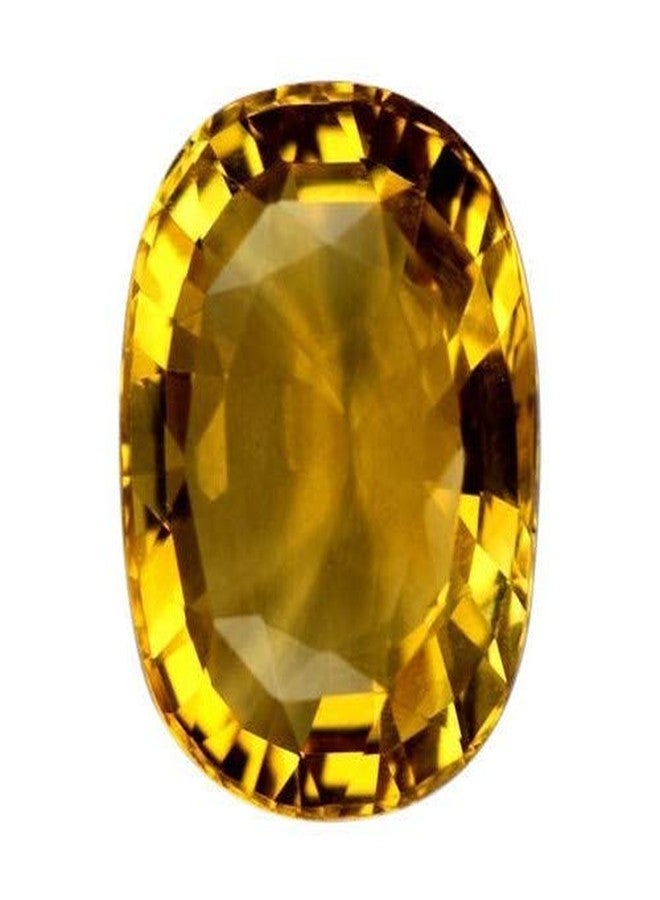 TheGalaxy 6.65 Carat Yellow Sapphire (Pukhraj) Beautiful Deluxe Quality Lab Certified Loose Gemstone - Image 1