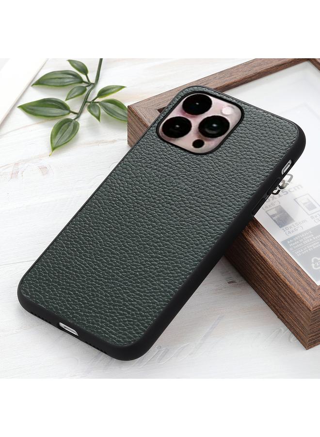 S-TOP Case For iPhone 14 Pro Max Litchi Texture Genuine Leather Phone Case - Image 3