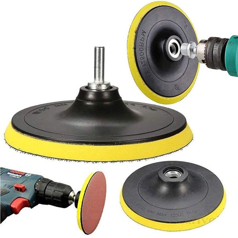 DIY Crafts Diy Crafts CT-DIY-HI-27865 With Drill Attachment Universal Nut Sanding Disc for Use on Wood, Metal & Leather Removing Paint Others Works, Pack of 1 Set, 4"  - Image 1