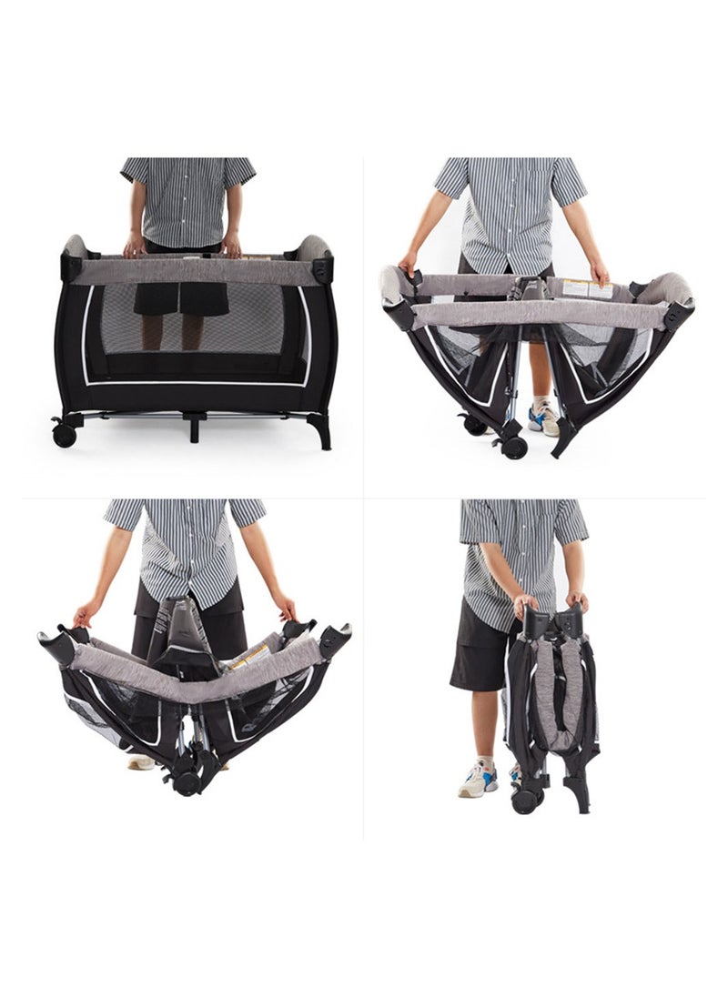 Cool Baby COOLBABY Baby Bed Portable Game Bed Mobile Multifunctional Baby Bed Newborn Basket Splicing Bed Foldable Playard for Baby Toddler  - Image 5