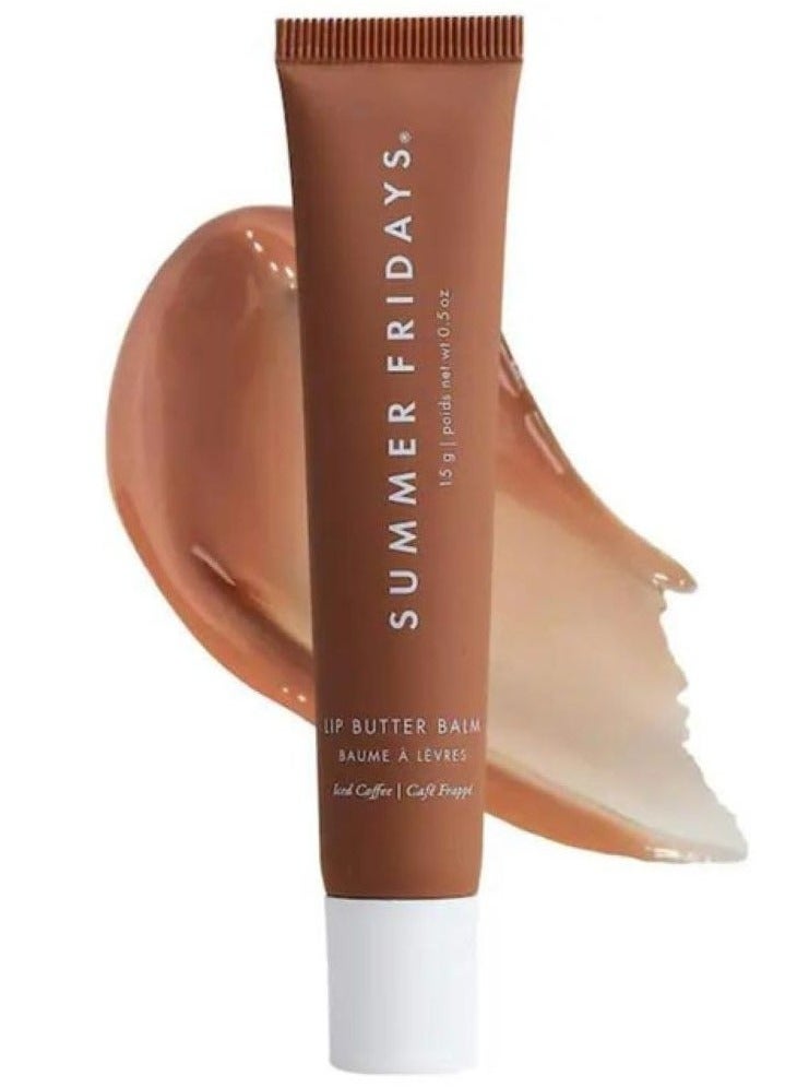 SUMMER FRIDAYS Tinted Lip Butter Balm - Conditioning Vegan Lip Balm for Instant Moisture, Shine & Hydration - Sheer-Tinted, Soothing Skincare - Iced Coffee (.5 Oz) - Image 1