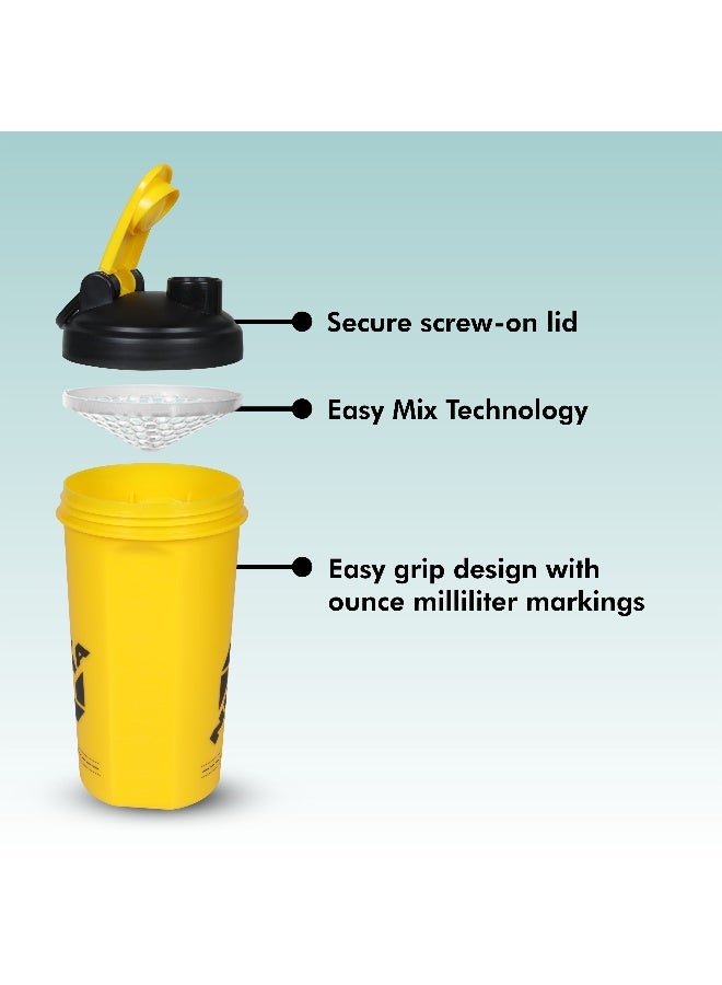 نيفيا كوب خلط بلاستيكي من نيفيا ستريت، سعة 750 مل، مانع للتسرب بنسبة 100%، مثالي للرجال والنساء، مناسب قبل التمرين، خالٍ من مادة BPA - أصفر - Image 3