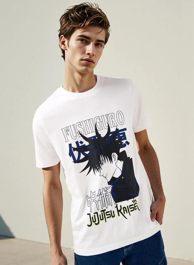 Splash FAV Fushiguro Print Crew Neck T-shirt