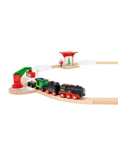 Brio BRIO World - 36014 Christmas Steaming Train Set | 27-Piece Kid-Friendly Set | Age 3+ Compatible | FSC-Certified Beech Wood | Complements All BRIO Railway Sets & Accessories | Multicolor  - Image 5