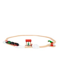 Brio BRIO World - 36014 Christmas Steaming Train Set | 27-Piece Kid-Friendly Set | Age 3+ Compatible | FSC-Certified Beech Wood | Complements All BRIO Railway Sets & Accessories | Multicolor  - Image 2