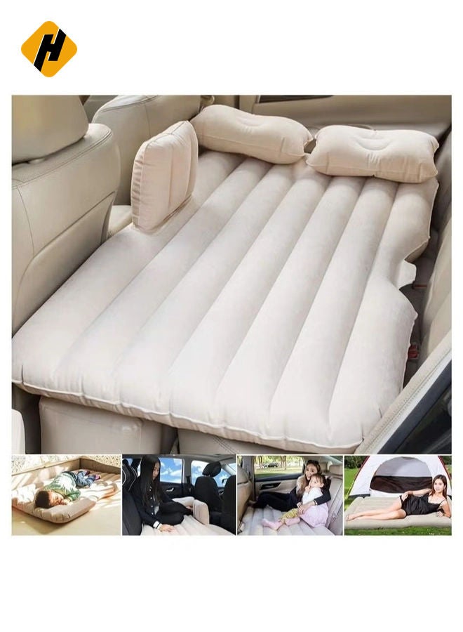 HuHa Car Travel Bed 138 * 85 45Cm Suv Air Mattresses Inflatable For Camping Children Rear Double Adjustable Sleeping Pad Airbed Seat Cover Cushion Flocking Cloth - Image 1