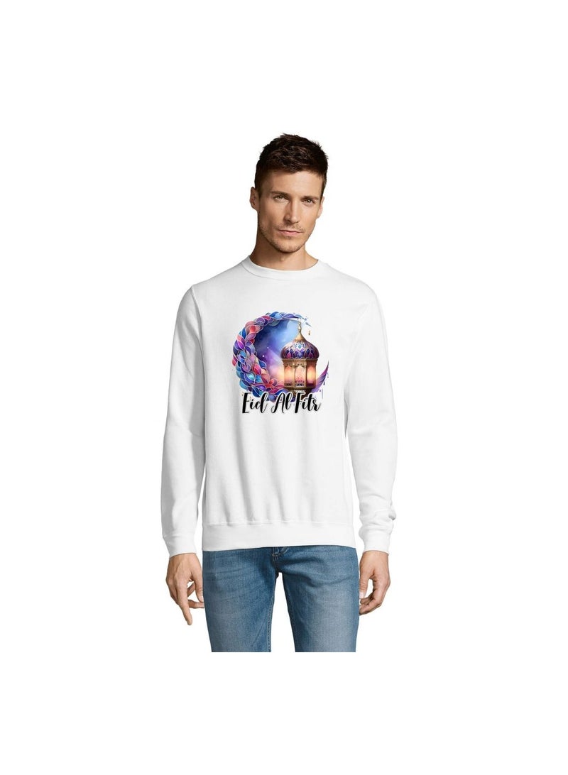 Eid Men's Sweatshirt–100% Cotton Fabric|Sweatshirt For Men|Casual Wear|Long Sleeve Round Neck Sweatshirt|Eid Festive Sweatshirt - Image 1