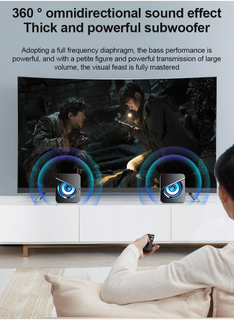 FlashHawk - Mini PC Speakers with LED Light, USB Powered Wired Desktop Small Speakers for Phone/Tablet/Computer/Notebook - Image 1