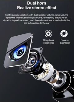 FlashHawk Mini PC Speakers with LED Light, USB Powered Wired Desktop Small Speakers for Phone/Tablet/Computer/Notebook  - Image 5