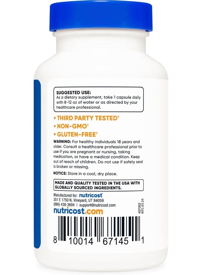 Nutricost Licorice Root 500mg, 120 Capsules - Non-GMO, Gluten Free - Image 4