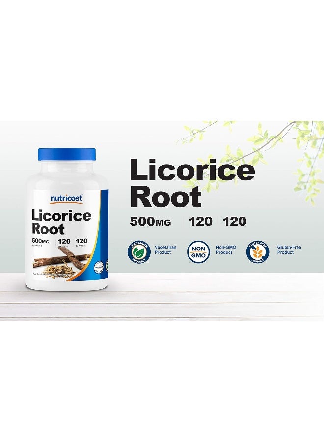 Nutricost Licorice Root 500mg, 120 Capsules - Non-GMO, Gluten Free - Image 3