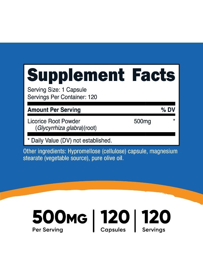 Nutricost Licorice Root 500mg, 120 Capsules - Non-GMO, Gluten Free - Image 2