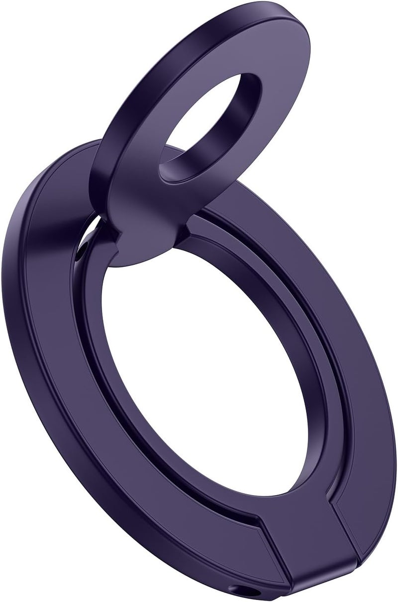 AILKIN Magnetic Phone Ring Holder Grip, Foldable MagSafe Stand for iPhone 17 Pro Max, Samsung, Two-sided Magnetic Phone Kickstand for Desk Stand & Car Mount, Compatible with Wireless Charging - Purple - Image 1
