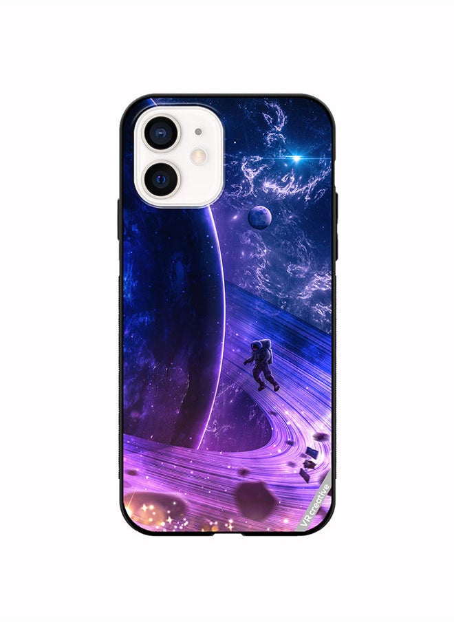 VR CREATIVE Protective Case Cover For Apple iPhone 12 Galaxy Space Digital Design Multicolour  - Image 1