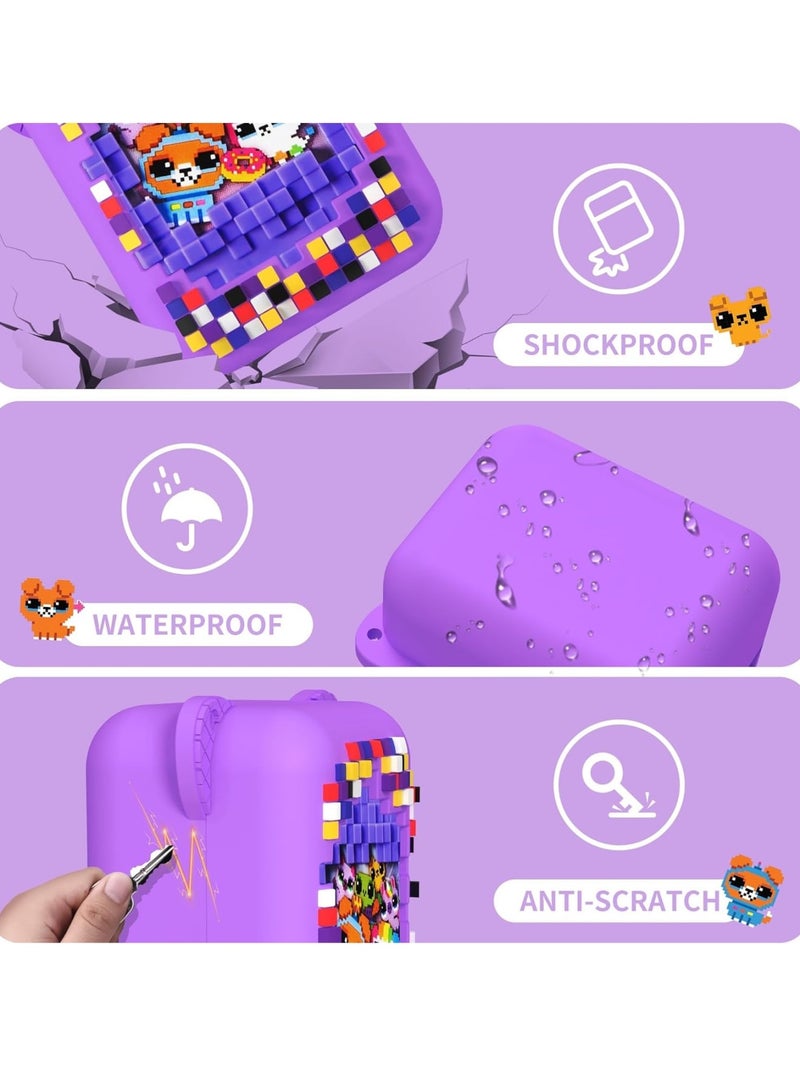 Zikra Silicone Case for Bitzee Digital Pet Interactive Virtual Toy, Case for Bitzee with lanyard, Protective Skin for Bitzee Interactive Toy Digital Pet Accessories for Girls and Boys- Purple - Image 5