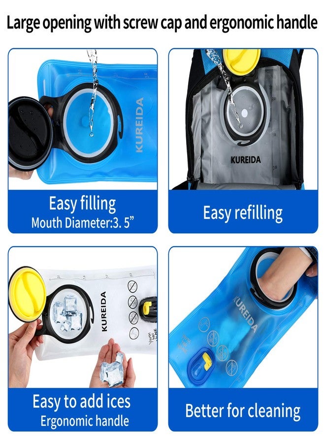 KUREIDA Hydration Bladder 2 Liter, BPA Free Water Bladder for Hiking Backpack Water Storage Bag with Insulated Tube, Hydration Backpack Replacement for Outdoor Camping Running Hiking - Image 3